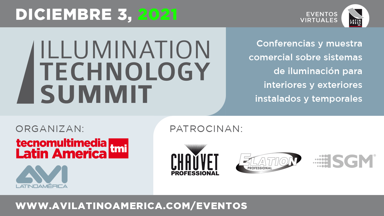 Conferencias y muestra comercial sobre sistemas de iluminación para interiores y exteriores instalados y temporales