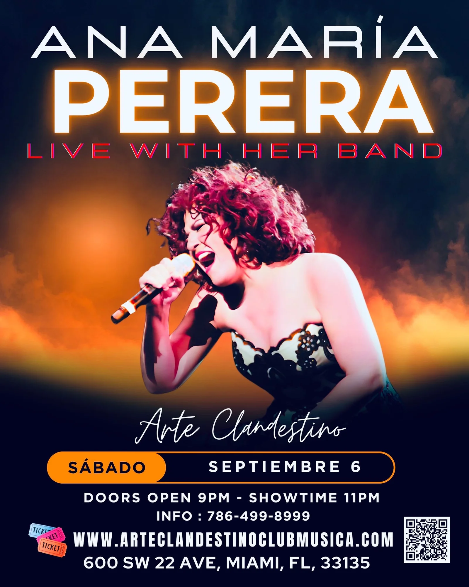 Ana María Perera en concierto en el Arte Clandestino Music Club