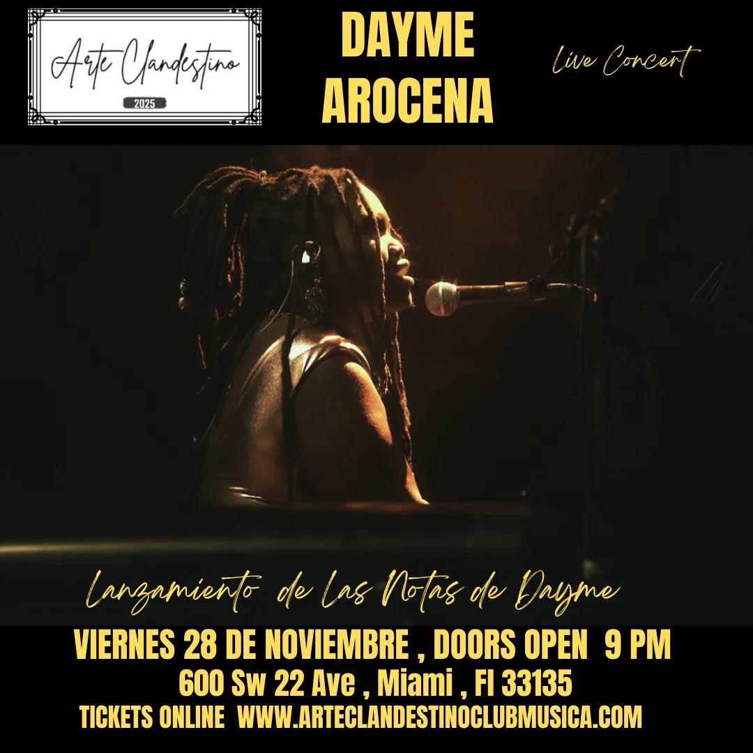 Dayme Arocena en concierto en el Arte Clandestino Music Club