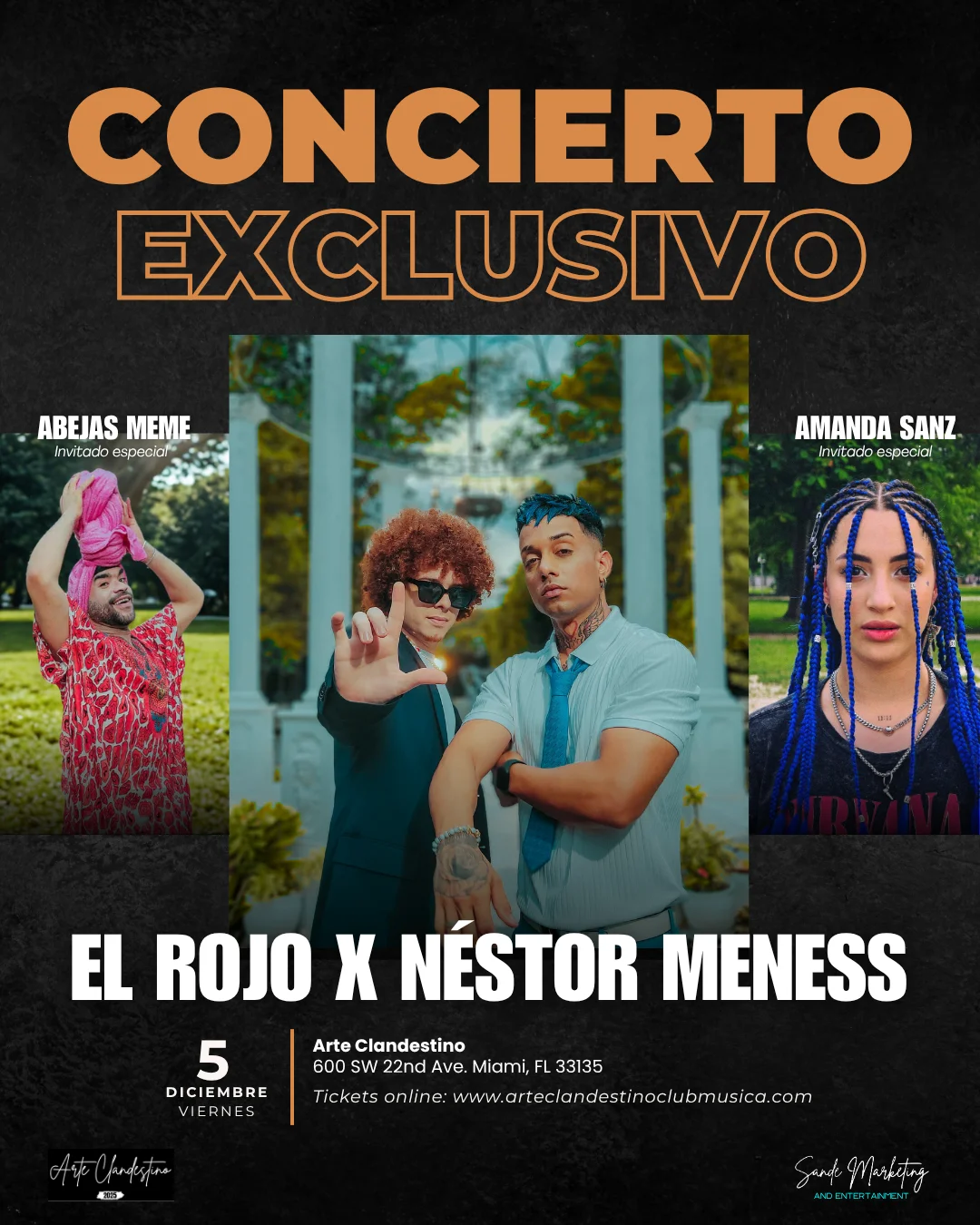 El Rojo en concierto en el Arte Clandestino Music Club