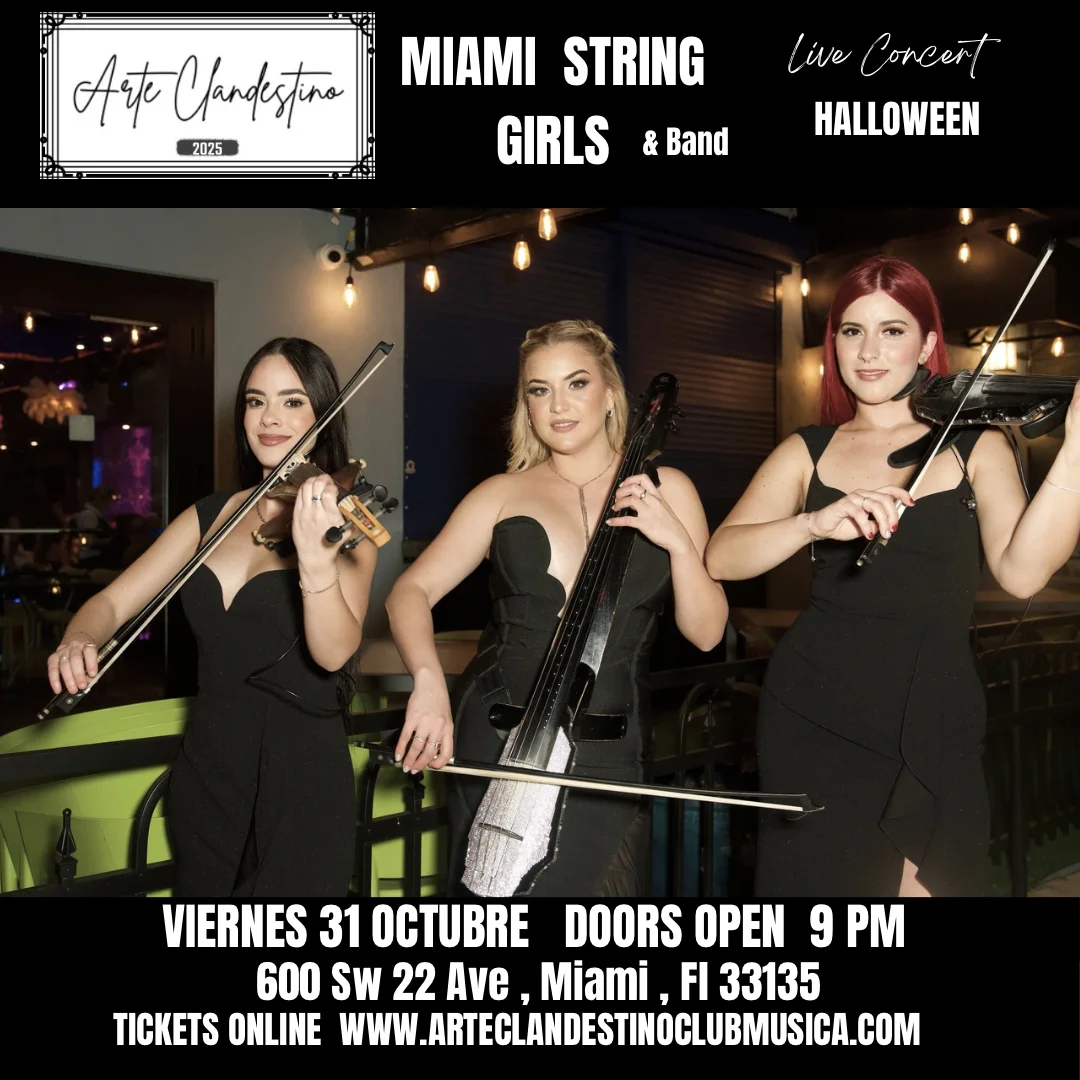 Miami String Girls en concierto en el Arte Clandestino Music Club