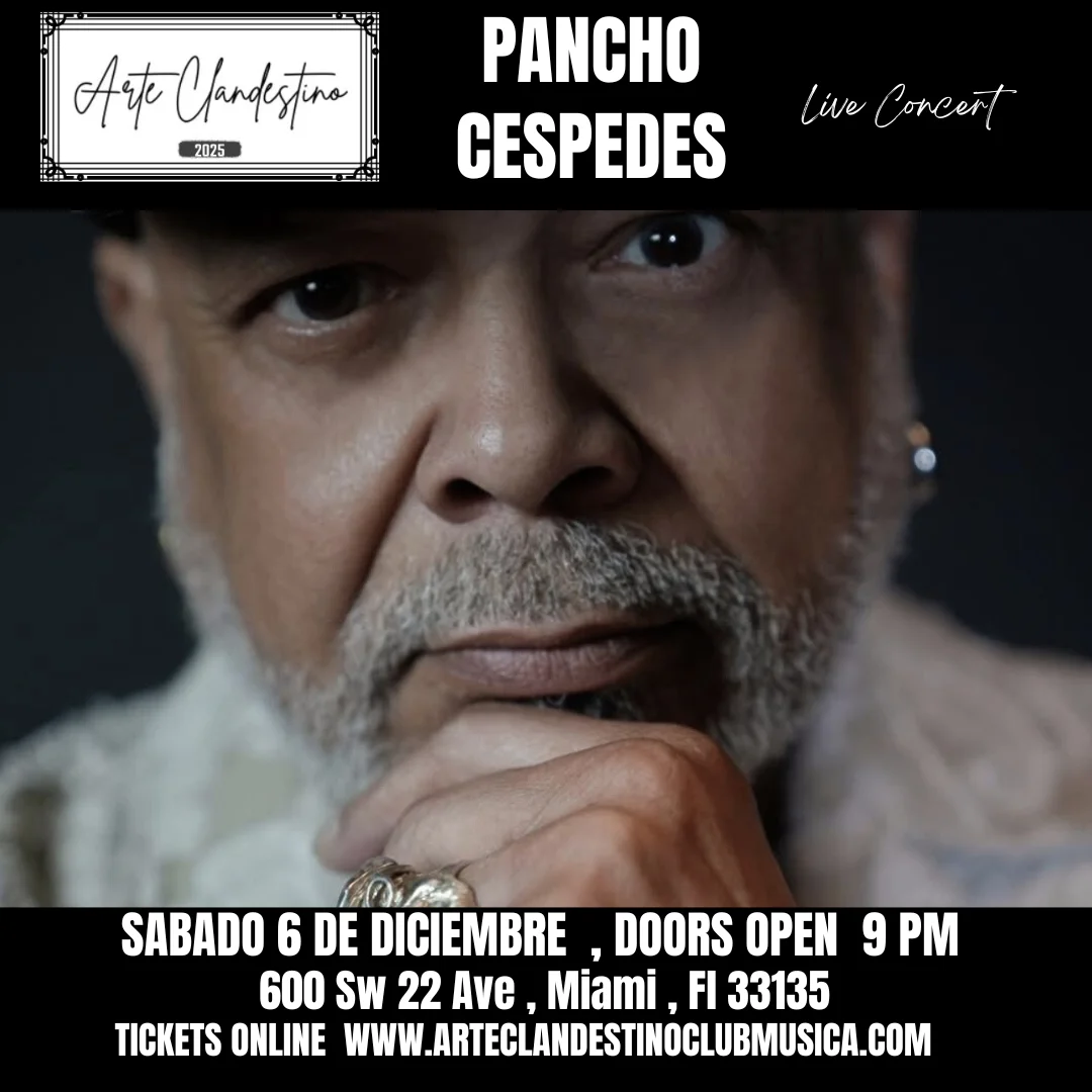 Pancho (Francisco) Cespedes en concierto en el Arte Clandestino Music Club