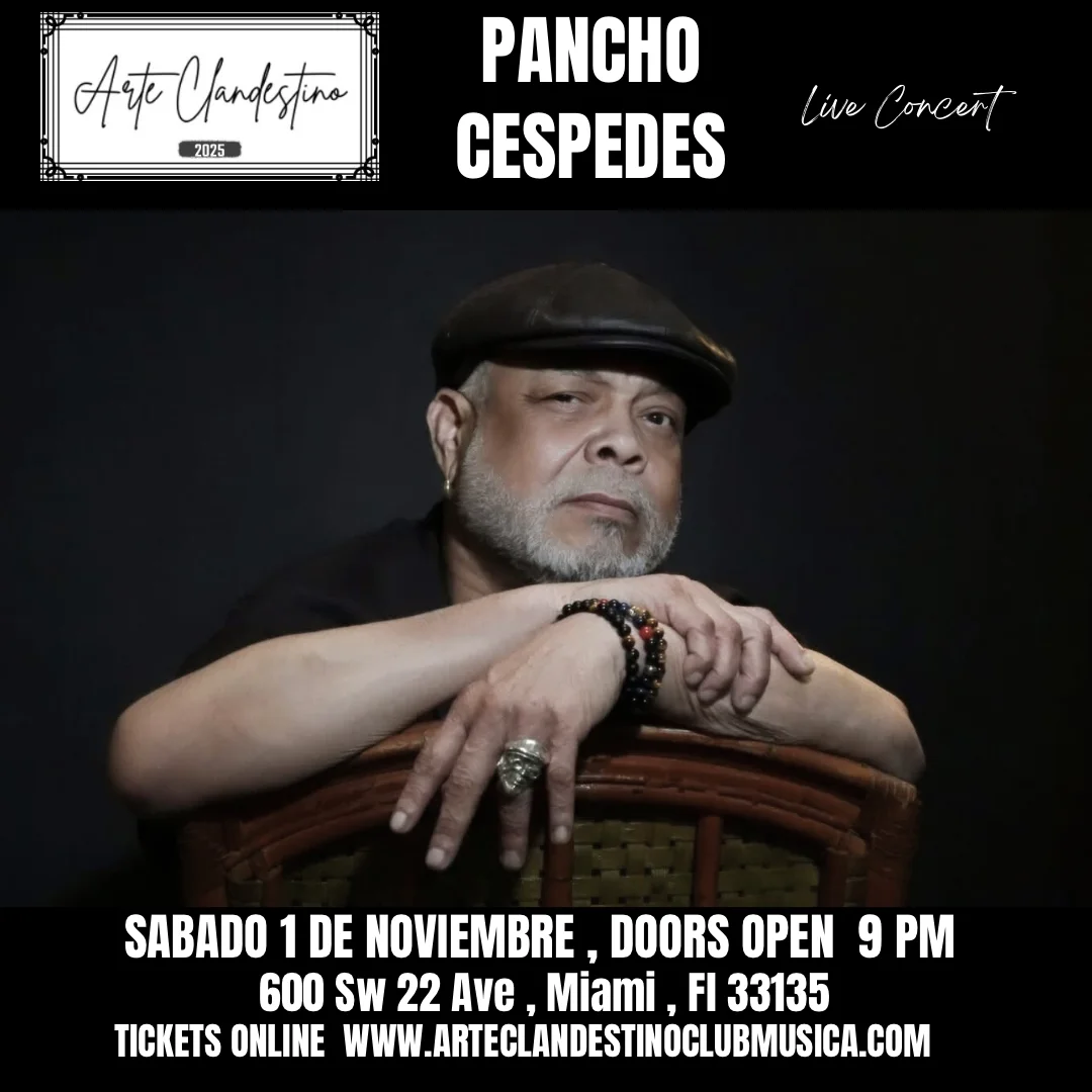 Pancho (Francisco) Cespedes en concierto en el Arte Clandestino Music Club