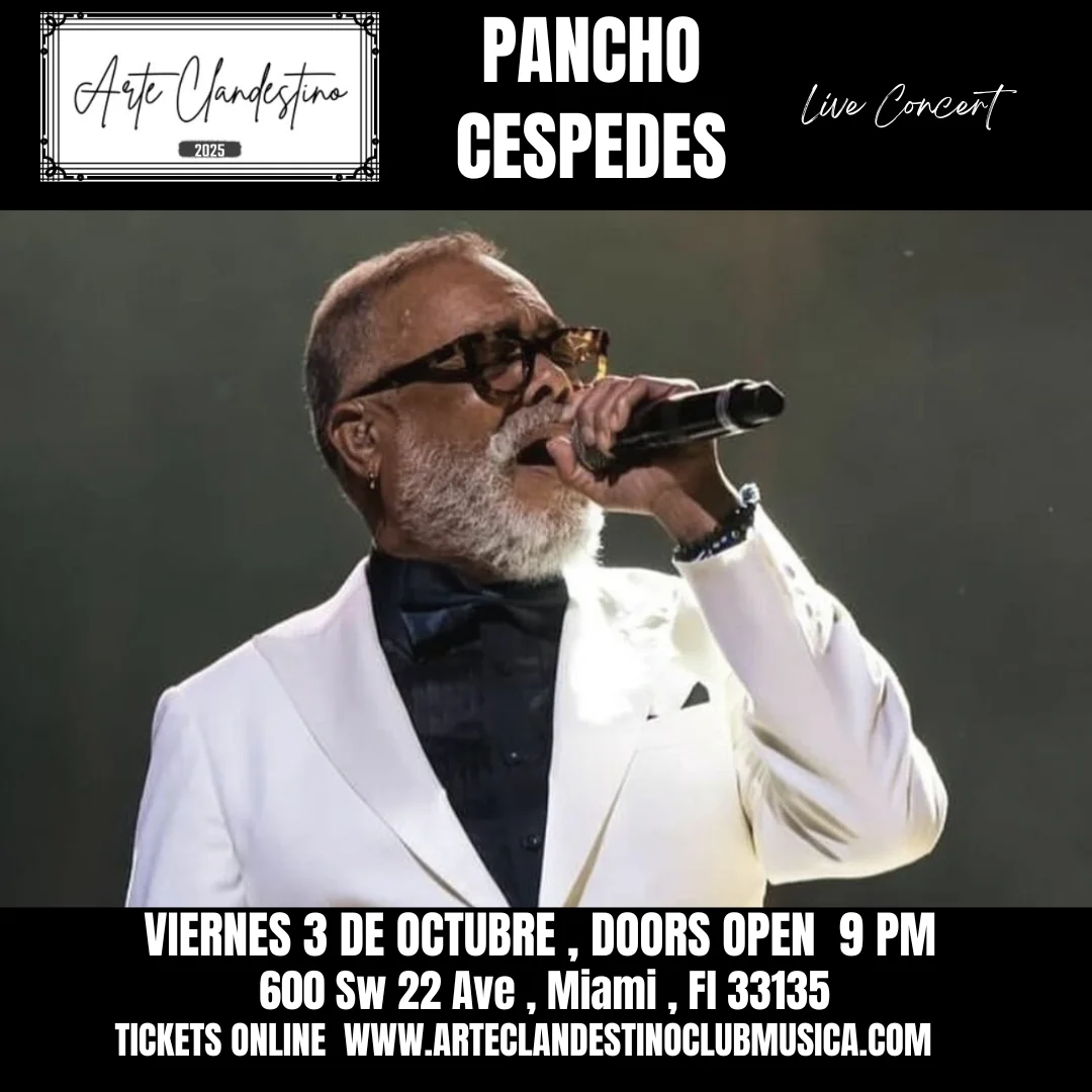 Pancho (Francisco) Cespedes en concierto en el Arte Clandestino Music Club