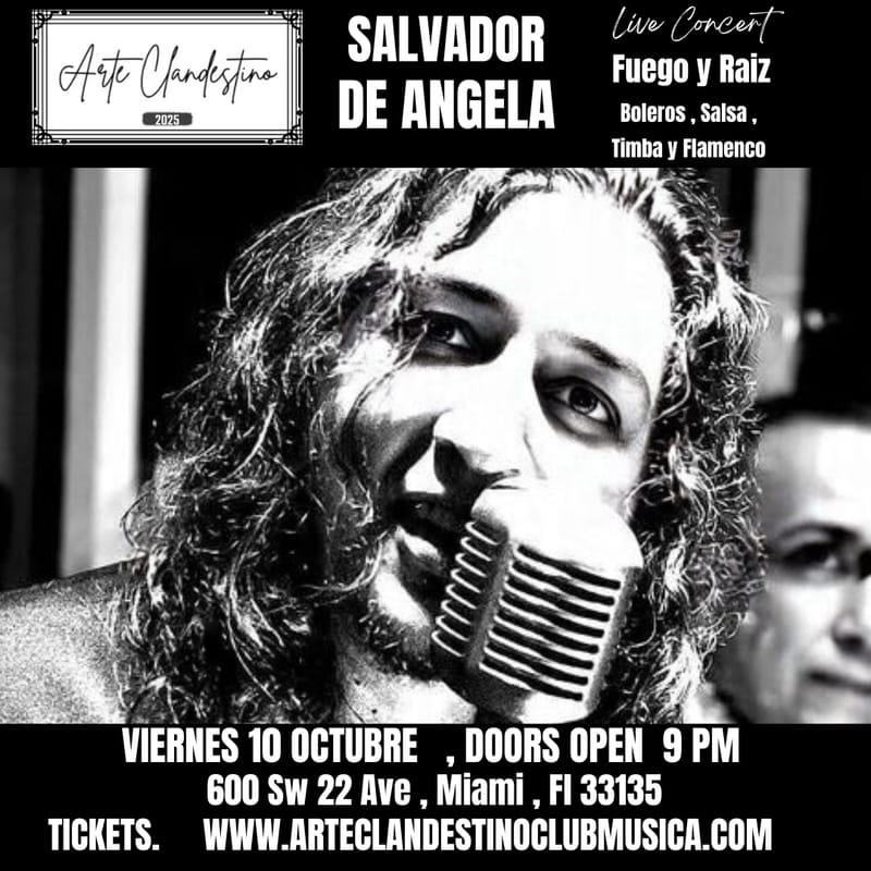 Salvador de Angela en concierto en el Arte Clandestino Music Club