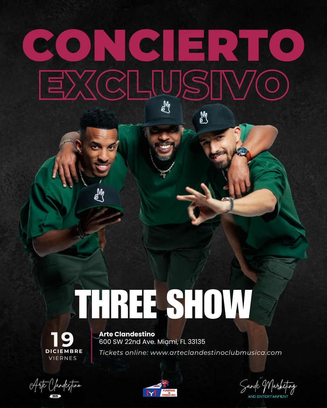 Three Show en concierto en el Arte Clandestino Music Club
