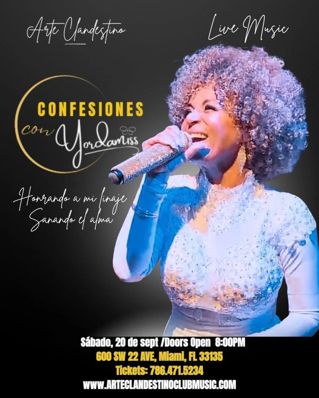 Yordamiss en concierto en el Arte Clandestino Music Club